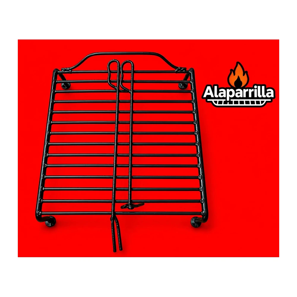 Rejilla parrillera con soporte metálico